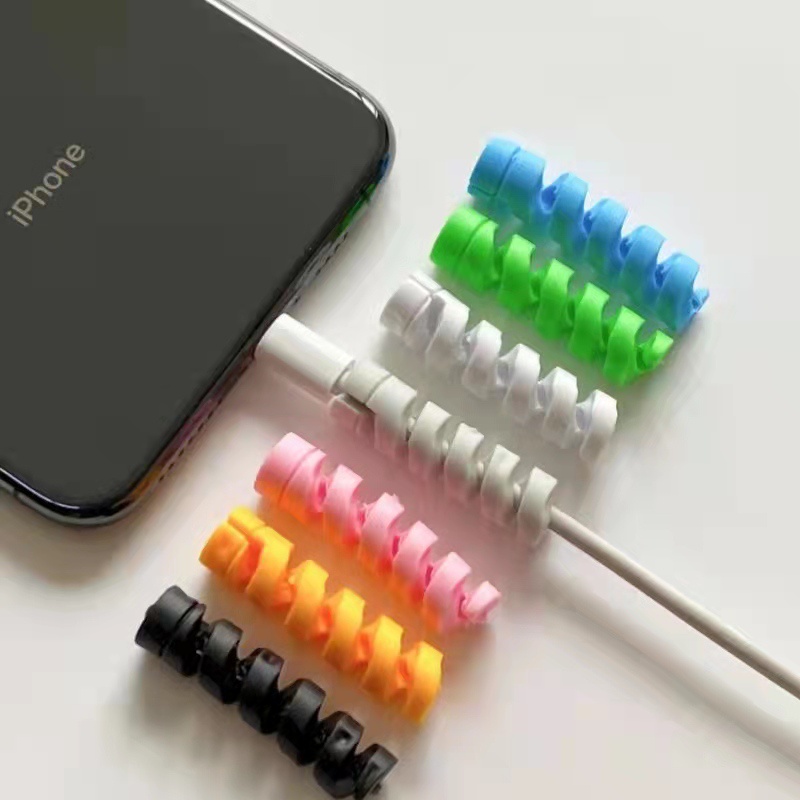 1 Phụ Kiện Bảo Vệ Dây Cáp Bằng Silicone Hình Xoắn Ốc