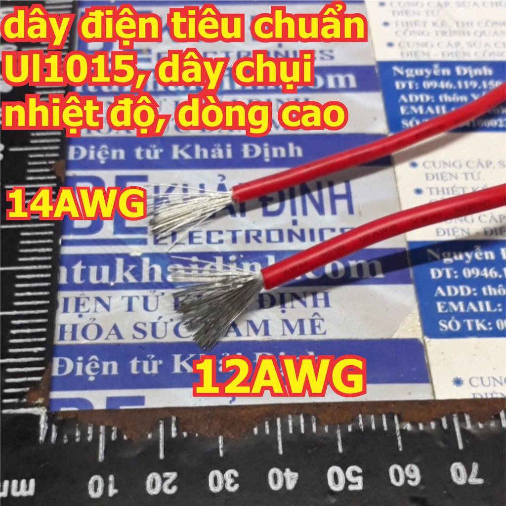 2 dây đế cầu chì DẸP, loại TO, XE OTO dạng dây ra dây UL1015 AWG 54A/600V kde4473