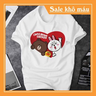 DEAL CHẤT- Áo Thun Thỏ Cony Gấu Brown - HoCha89 - May Dây Cổ Móc Xích Cao Cấp (Có Hình Thật) giá cực tốt