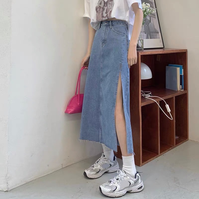 [ORDER] Chân váy jean xẻ vạt Ulzzang | BigBuy360 - bigbuy360.vn