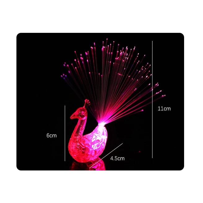 Đèn led hình chim công đeo ngón tay sáng tạo cho bé