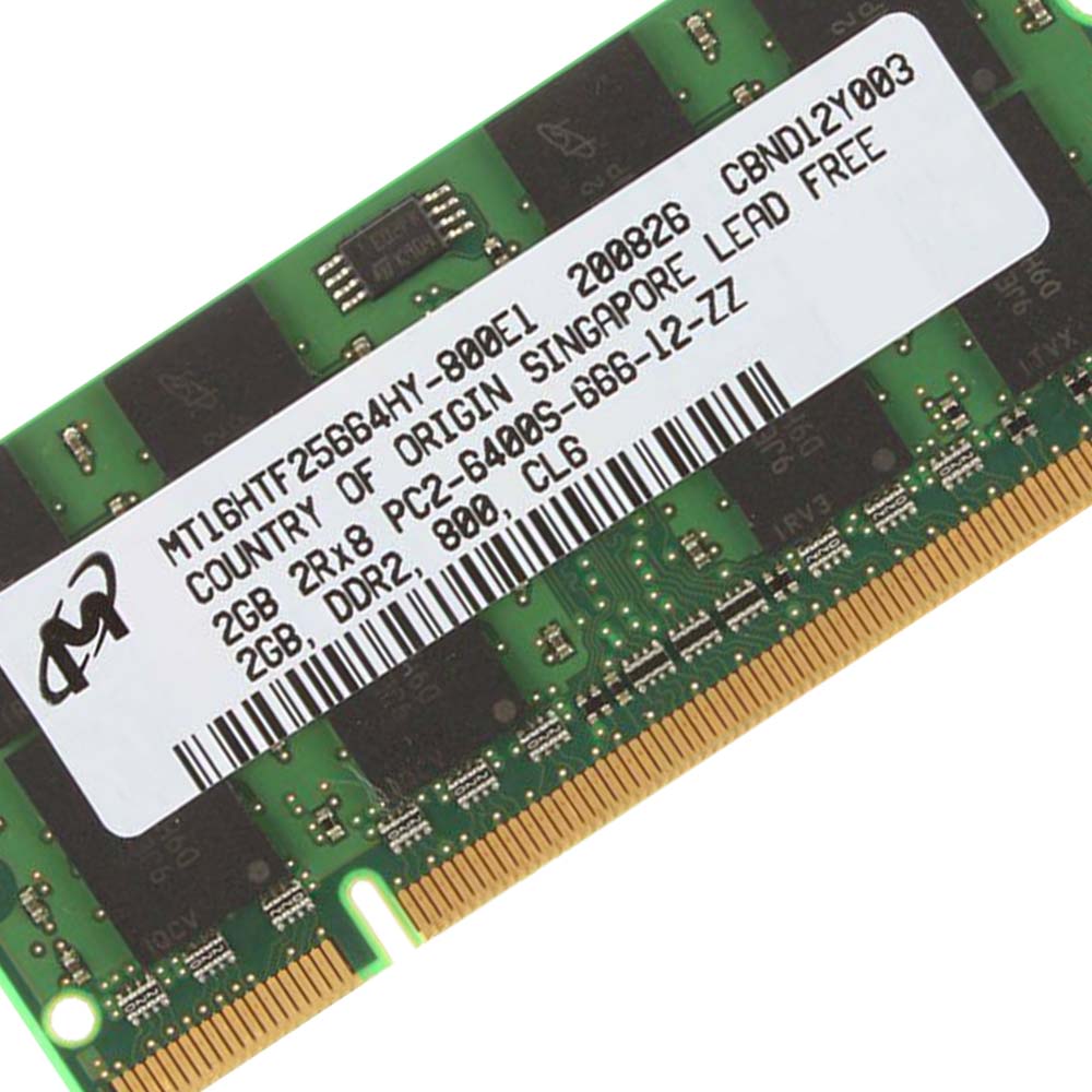 Bộ Nhớ Ram 100% Micron 2gb Ddr2 Pc2-6400S 2rx8 800mhz Sodimm 200pin Cho Laptop | WebRaoVat - webraovat.net.vn