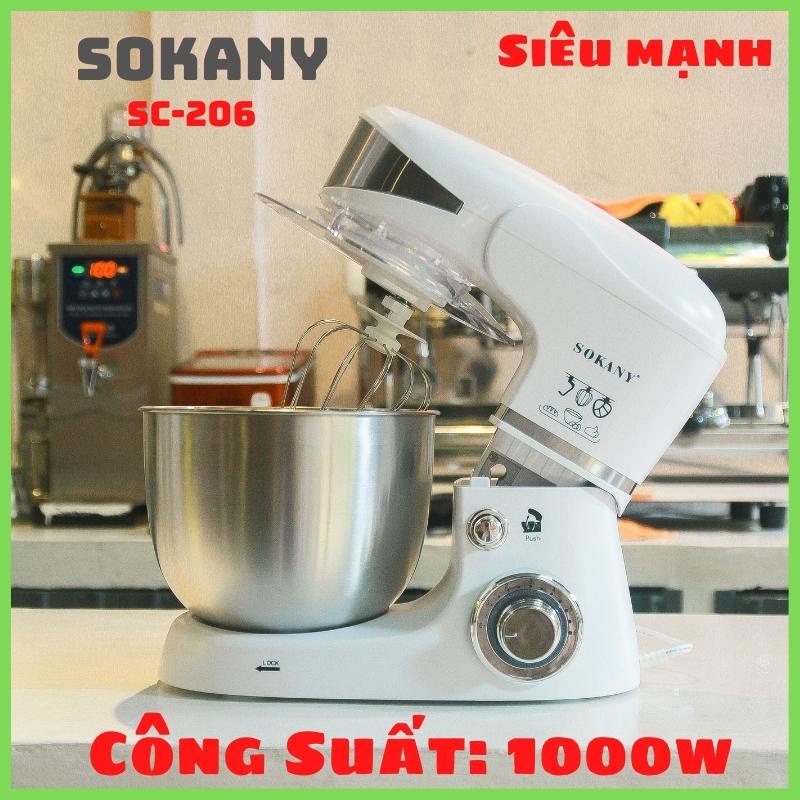 Máy Nhồi Bột Đánh Trứng Đánh Kem Để Bàn Sokany 5 Lít Đa Năng Gia Đình 1000w Cao Cấp Nhào Trộn Bột Tốt Nhất - SKNSC206