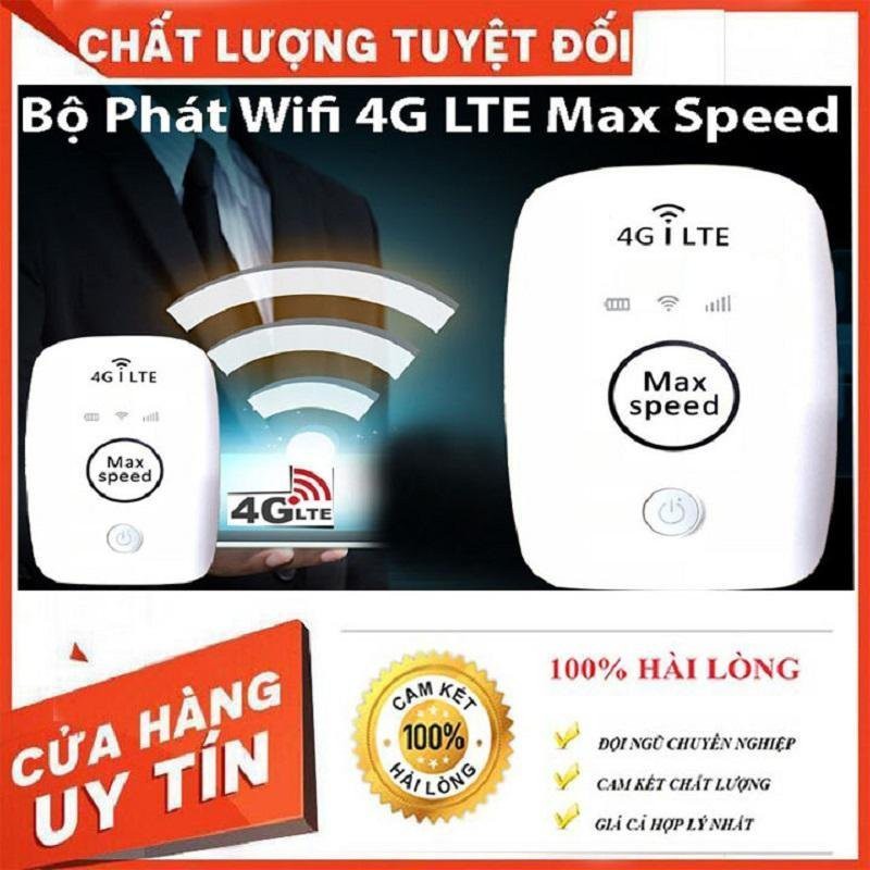 Thiết bị phát WIFI di động 4G MAX SPEED, chuẩn 4G , thời gian sử dụng lên đến 10h. BẬT NGUỒN LÀ LƯỚT MẠNG TẸT GA