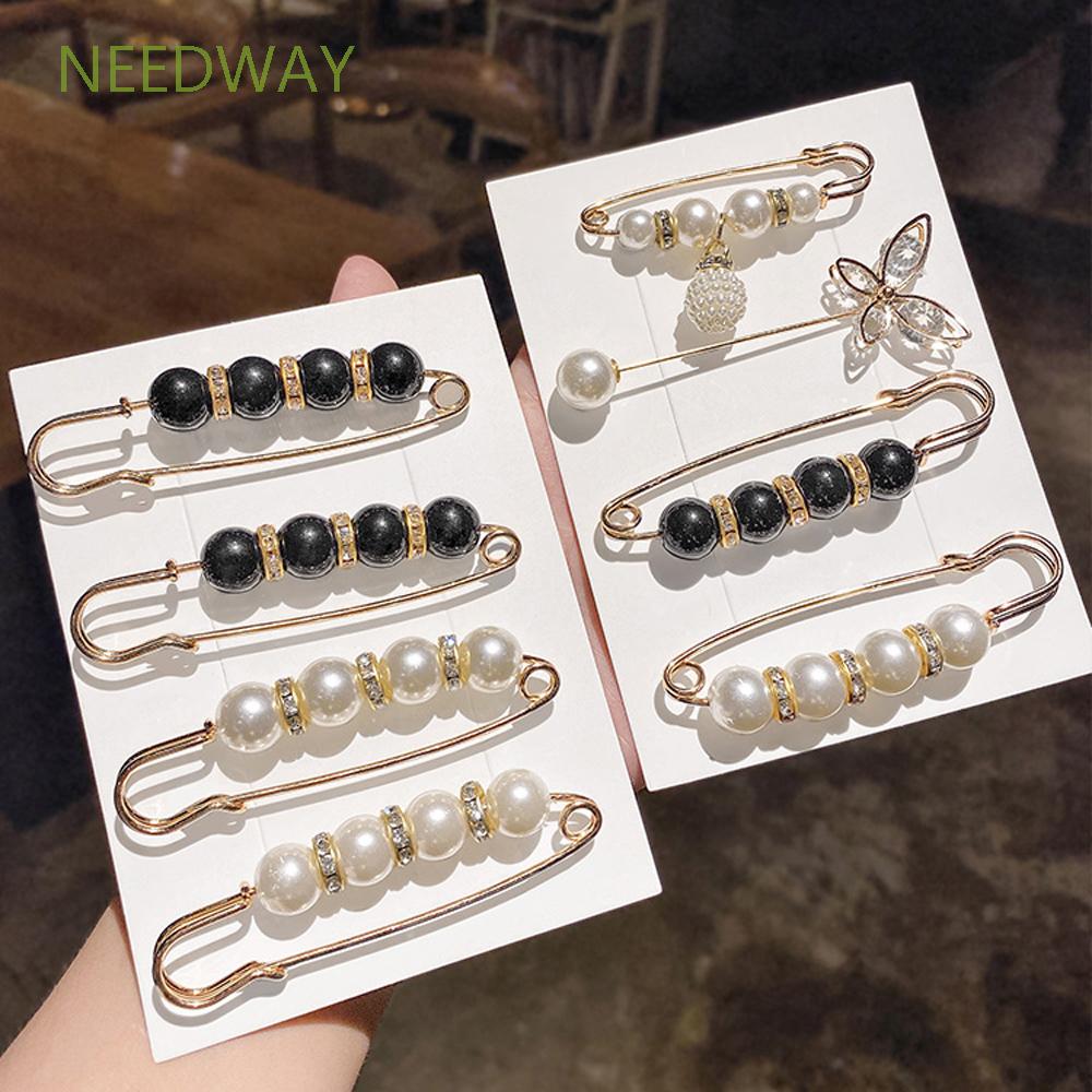 1 Bộ Ghim Cài Áo Đính Ngọc Trai Nhân Tạo Phong Cách Retro