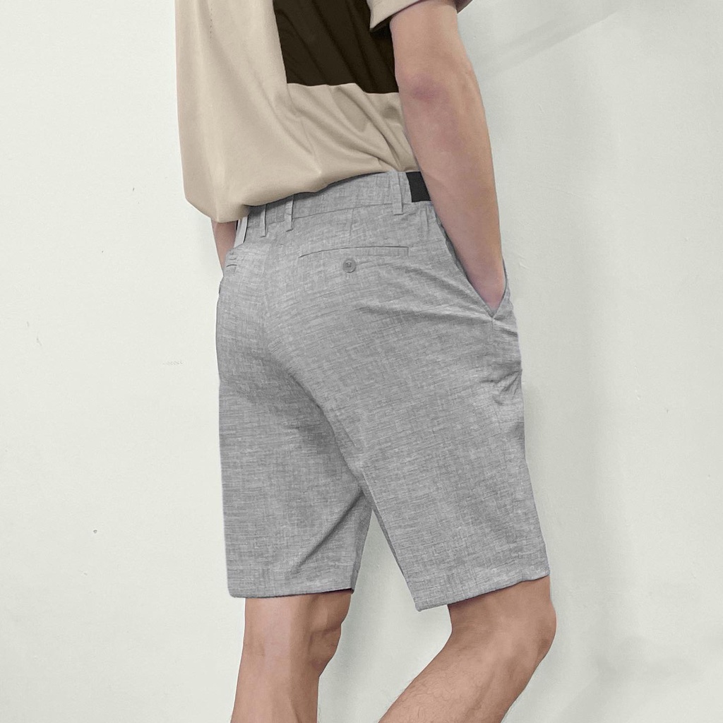 Quần short nam kẻ linen nano NII xuất Hàn