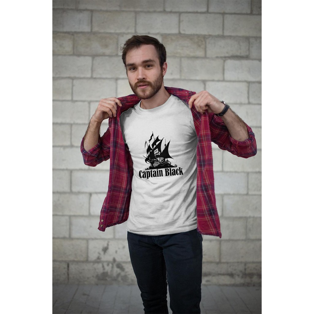 Áo thun Nam in hình Vintage thuyền trưởng đen - Cotton Thun Phong Cách Cá Tính - Cực Chất Và Đẹp