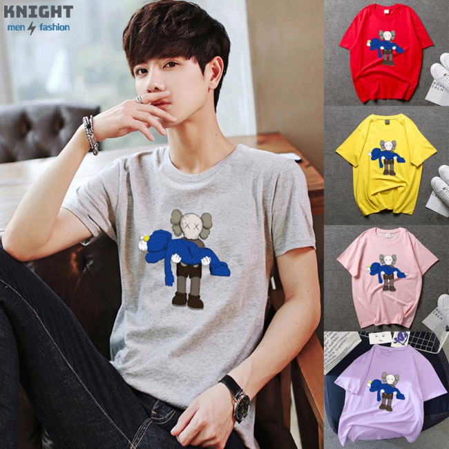 Áo Thun Tay Dài In Hình Kaws Trẻ Trung Cho Cặp Đôi