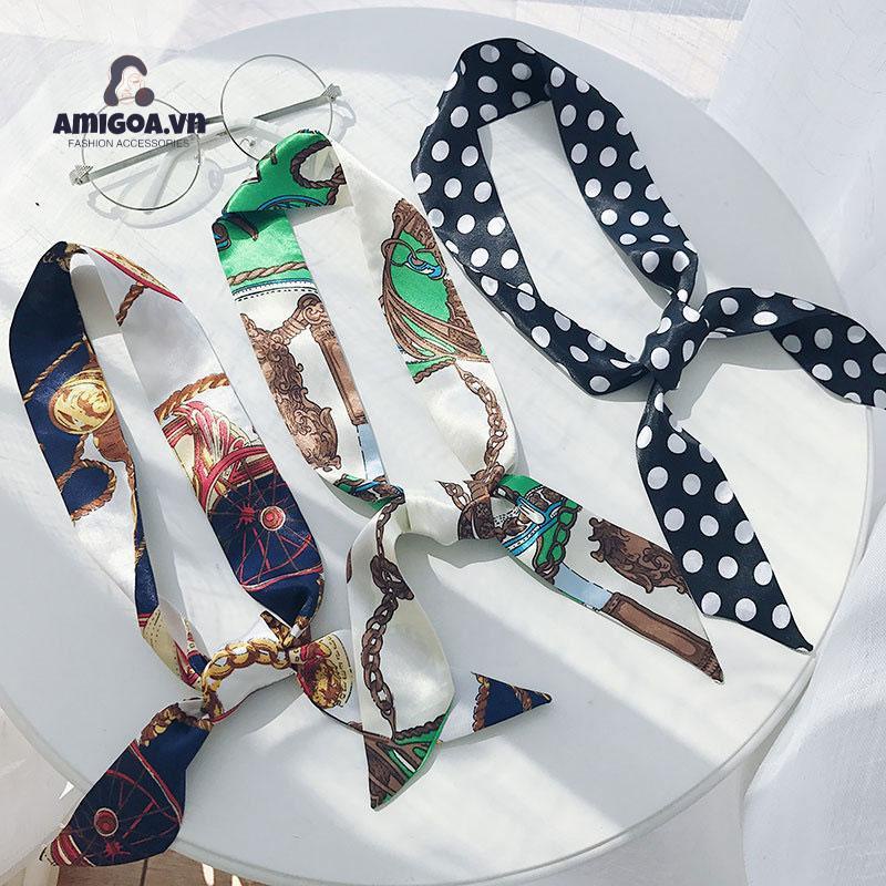 Khăn Choàng Lụa Trang Trí Túi Xách Nữ WJ1033