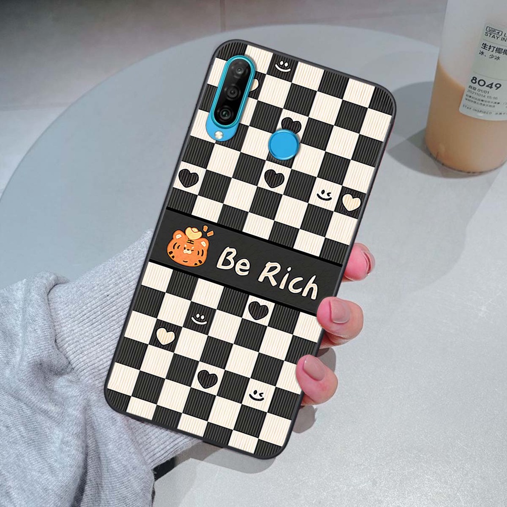 Ốp Huawei Nova 4e / P30 Lite gấu Bear rick caro vuông thời trang siêu đẹp
