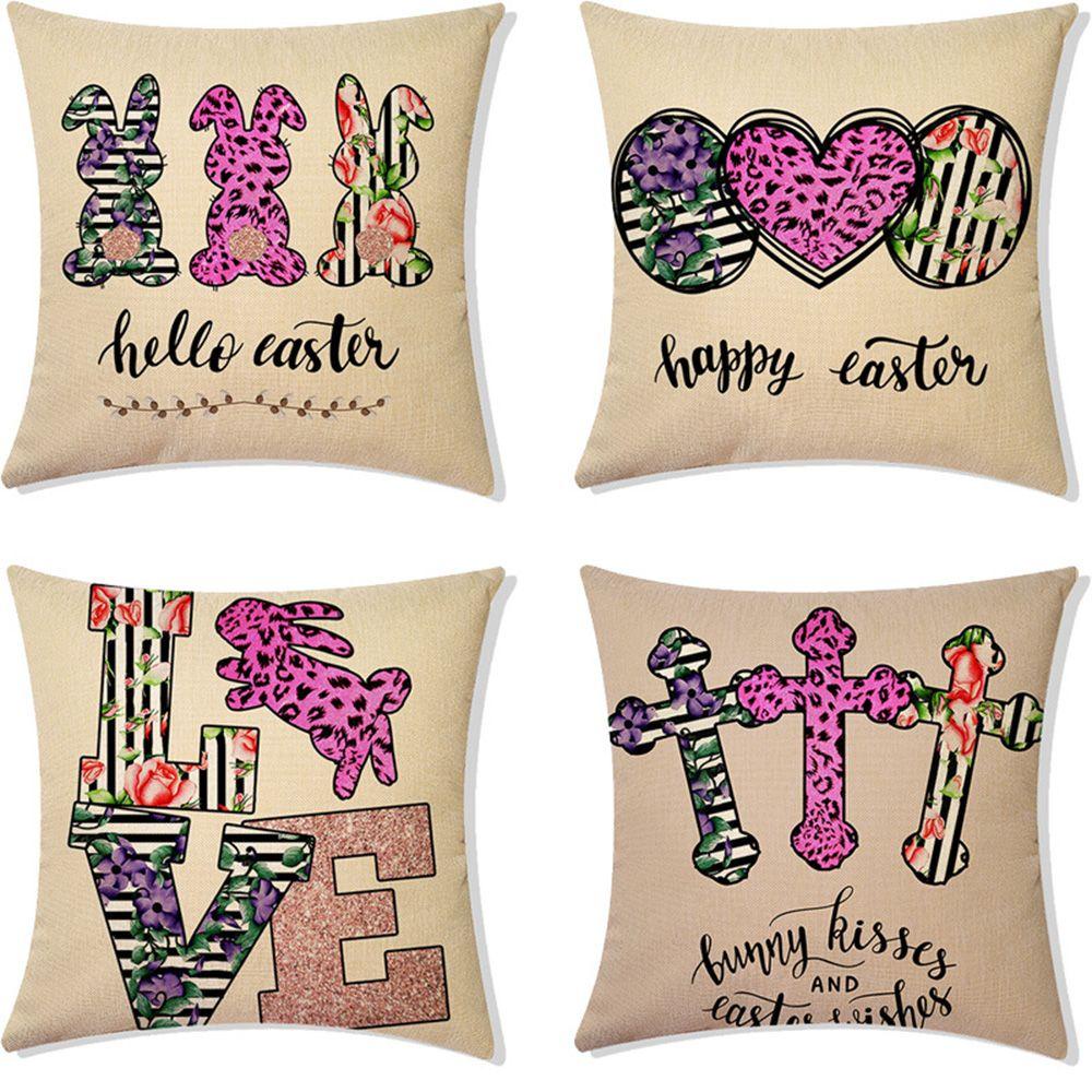 Vỏ Gối Sofa Trang Trí Họa Tiết Phục Sinh 45x45cm