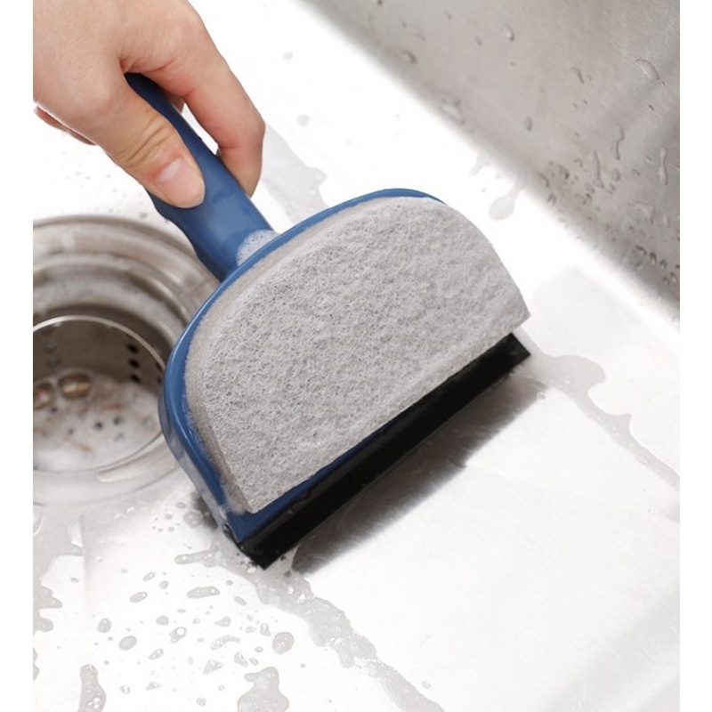 Bàn chải vệ sinh cửa kính bằng silicon 2 trong 1 chất lượng cho nhà bếp/ nhà tắm