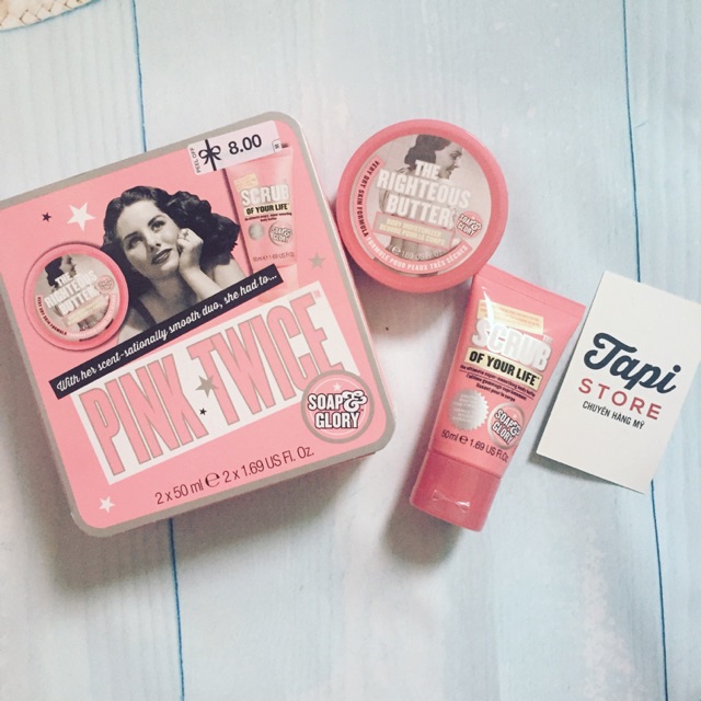 Set dưỡng thể Soap & Glory Pink Twice