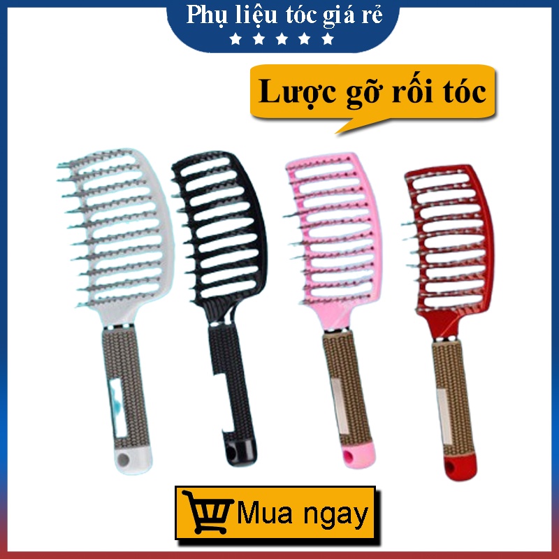 Lược gỡ rối,tạo phồng tóc,lược sấy tạo kiểu tóc bán nguyệt cỡ lớn chuyên dùng trong salon tóc