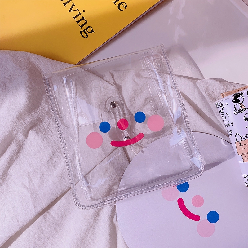Túi đựng bút/mỹ phẩm bằng nhựa PVC trong suốt in họa tiết dễ thương | BigBuy360 - bigbuy360.vn