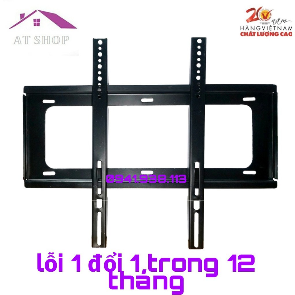 Giá treo tivi, Kệ treo tivi thẳng tường dày đẹp cho mọi hãng tivi từ 14inch-65inch đi kèm ốc vít, Bảo hành 12 tháng