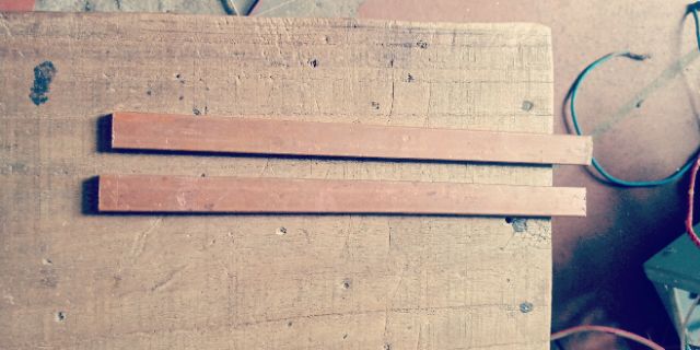 Thanh đồng đỏ dài 20cm.rộng 1.5cm.dày 3mm