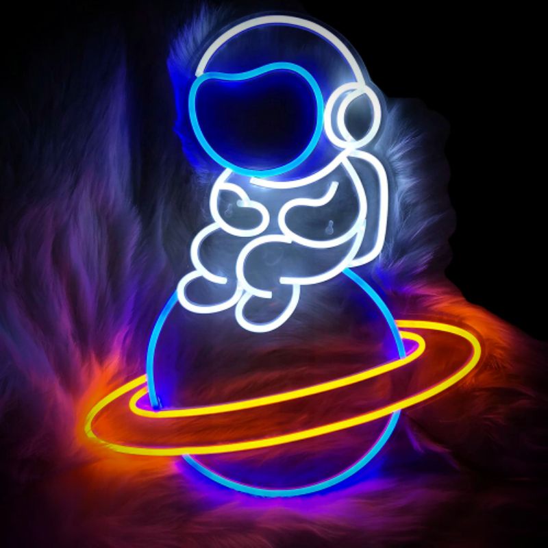 Đèn led neon, đèn trang trí phòng ngủ hình Among Us 25x20cm