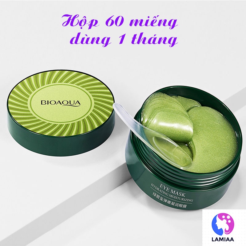 Mặt nạ mắt Bioaqua tảo biển, giảm quầng thâm, cấp ẩm nội địa Trung (Hộp 60 miếng)