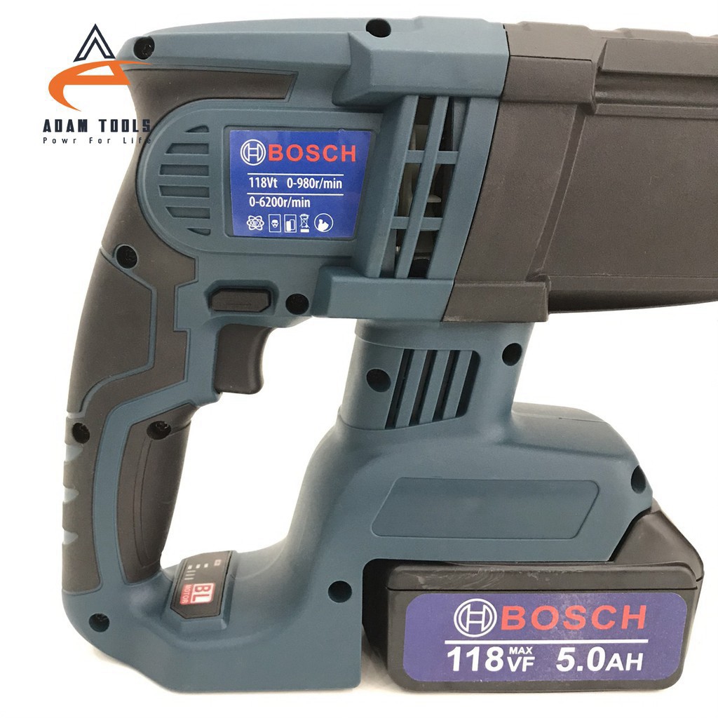 Máy khoan đục bê tông dùng pin Bosch 118v động cơ Không chổi than 3 chức năng chế độ