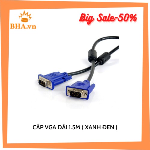 Dây Cáp VGA dài 1,5m ( Xanh Đen )