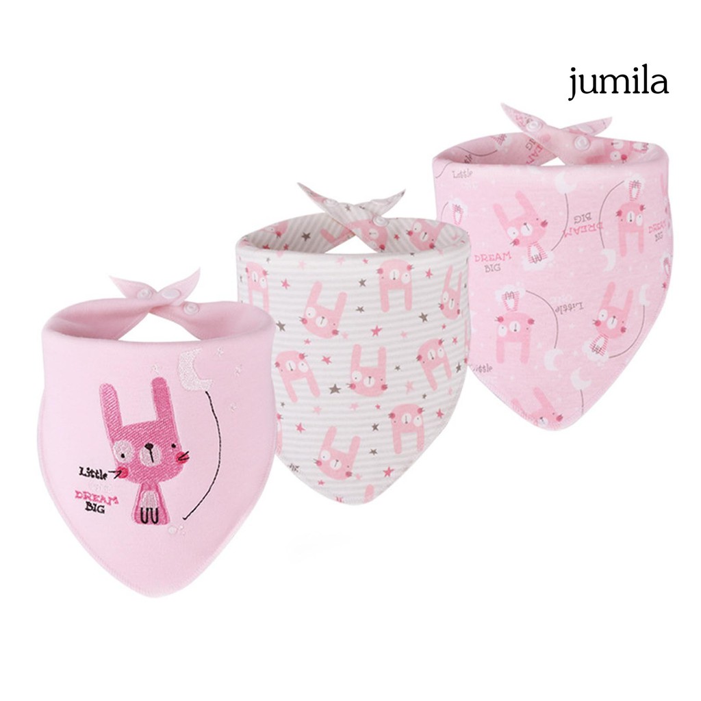 Set 3 Yếm Ăn Cotton Xinh Xắn Dành Cho Bé