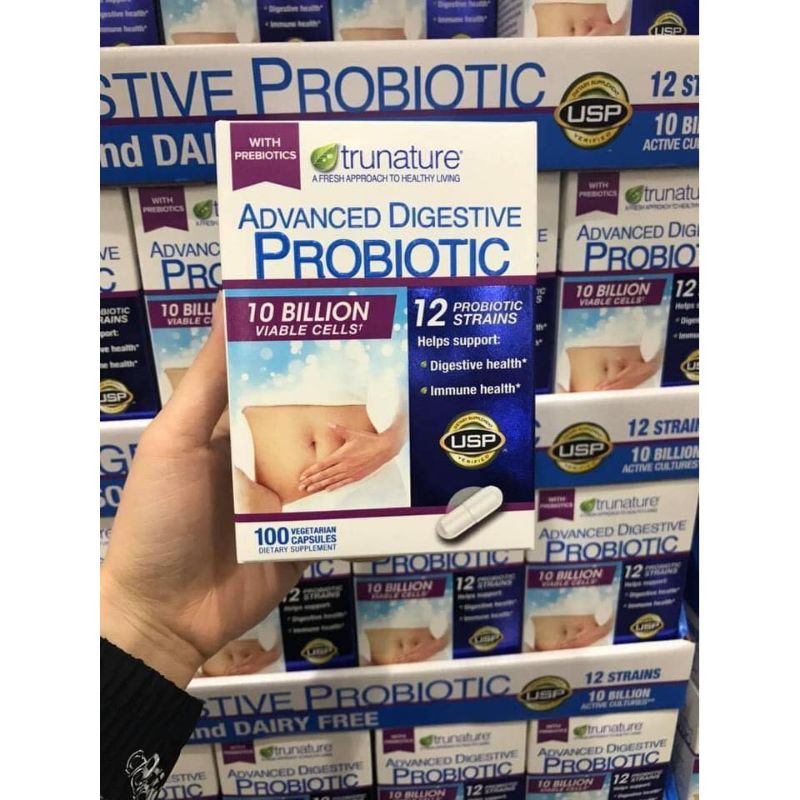 Viên uống hỗ trợ tiêu hoá  Advanced Digestive Probiotic Trunature 100v