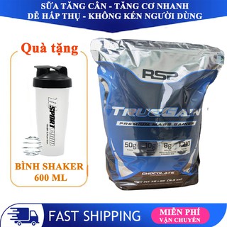 Sữa tăng cân tăng cơ nhanh TrueGain của RSP Nutrition hương Chocolate bịch lớn 5.3kg – Phân phối chính hãng BBT