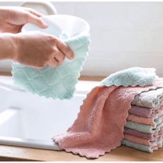 Sét 10 khăn lau bếp đa năng bông dày