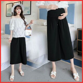 Quần bầu ống rộng chất đũi nhăn