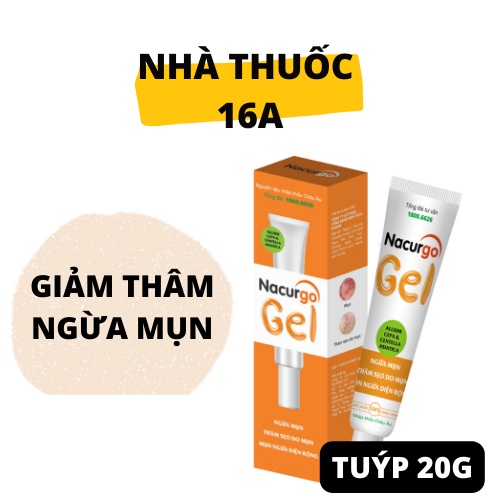 NACURGO GEL - XÓA TAN SẸO THÂM, SẸO MUN - TUÝP 20G