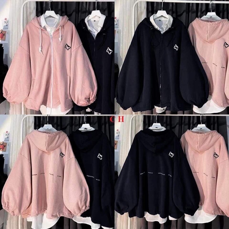 Áo hodie butterfly nhỏ dây rút chỉnh COA846