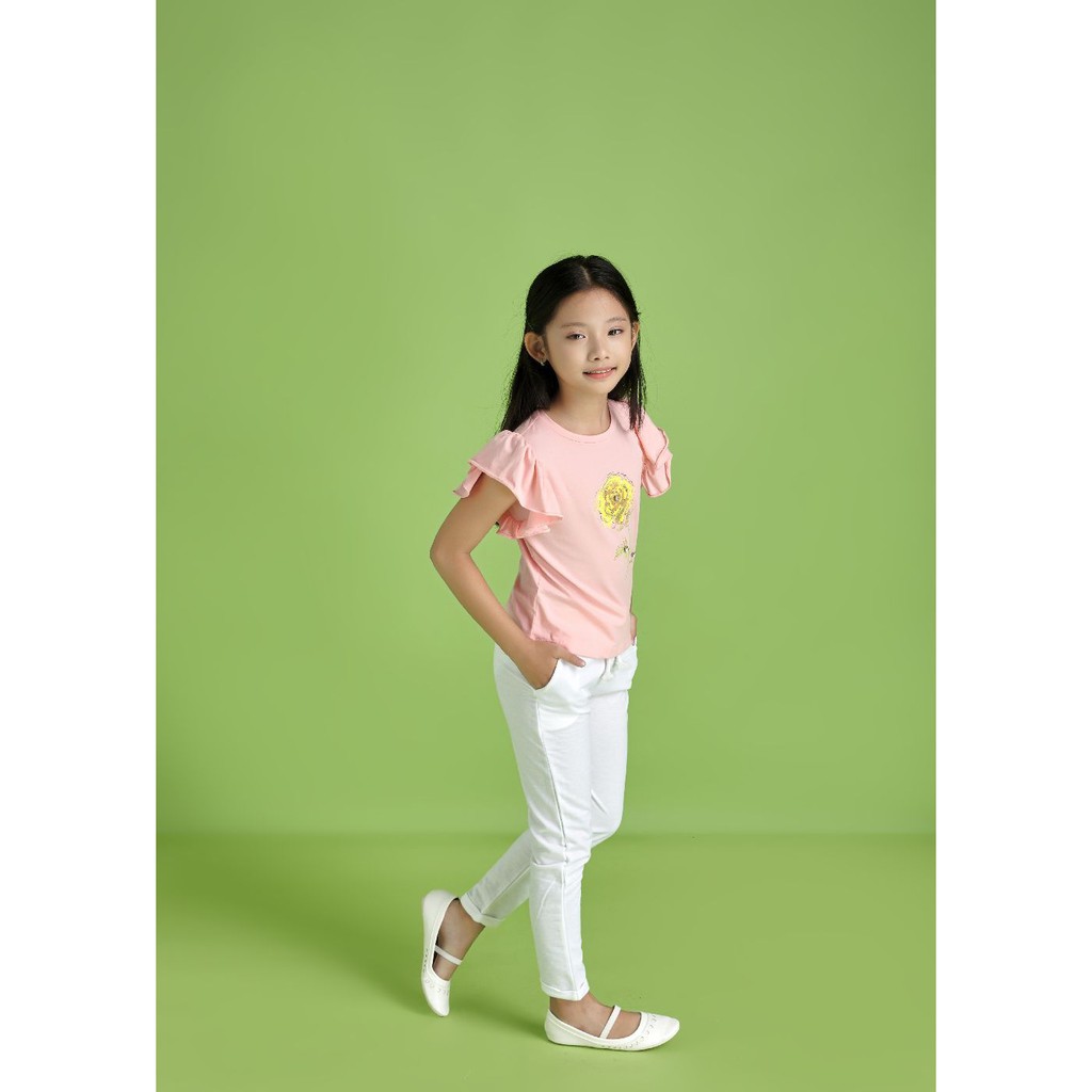 Quần thun lơ vê trắng bé gái QDG016 8-9kg để đi chơi  - JADINY