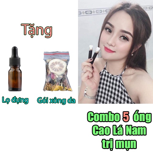 Combo 5 ống cao lá nam loại bỏ mụn handmade hàng chuẩn