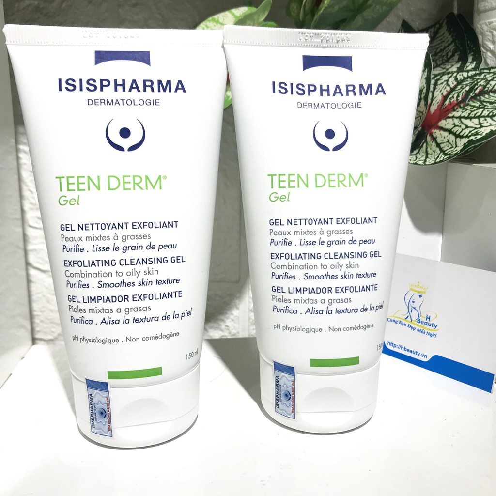 Gel rửa mặt giảm nhờn ngừa mụn Teen Derm - có tác dụng làm sạch sâu bên trong da, làm sạch chất bã nhờn