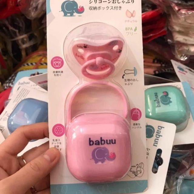 Ty ngậm chống vẩu babuu Nhật Bản có hộp cho bé