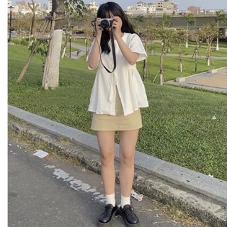 Set áo bbd cột nơ chân váy kaki ( Ảnh thật kèm video )