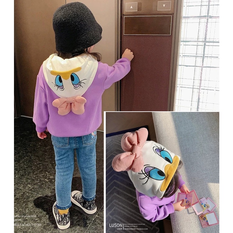 Áo khoác Nỉ Thu Đông Hoodie dày dặn Hình Thú Cho Bé Trai Bé Gái 8-18 kg