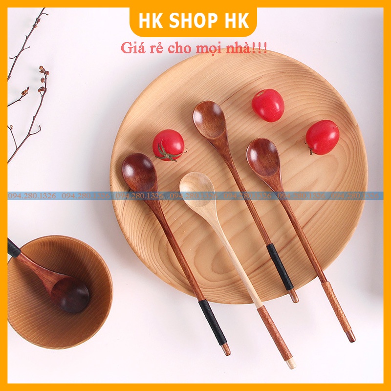 Thìa muỗng gỗ cán dài lấy cafe, lấy saffron, múc mật ong đa năng, tiện dụng
