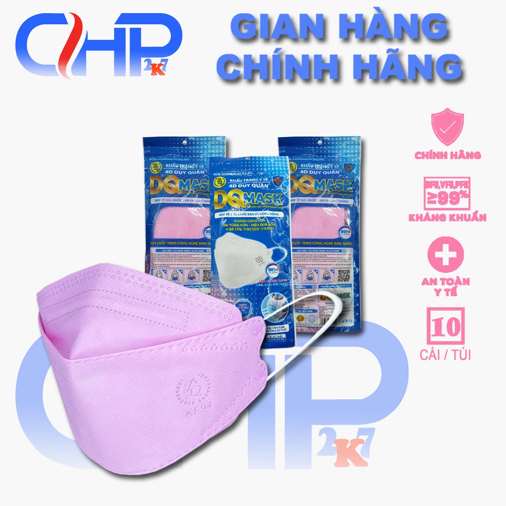 Khẩu trang y tế 4D mask KF94 cao cấp công nghệ Hàn Quốc - sét 50 cái