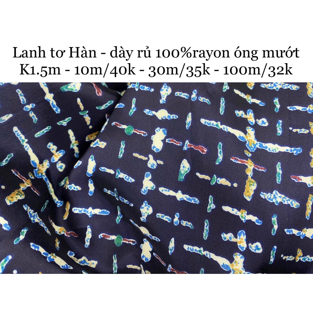 [Vaihoa2015] Vải Lanh 100% viscose - Mềm Mịn Rủ <CHỌN MẪU>