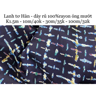 Vải lanh 100% viscose - mềm mịn rủ