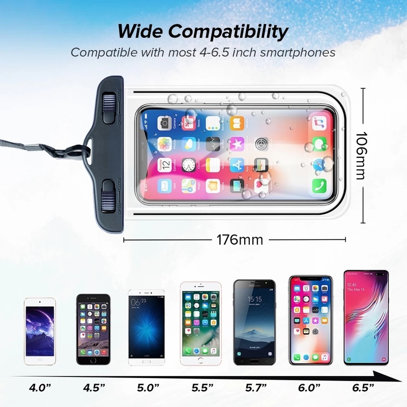 Túi Đựng Điện Thoại Chống Thấm Nước Màu Dạ Quang Cho Android Samsung Xiaomi iPhone 11 XS MAX 8 7 6 6S Plus