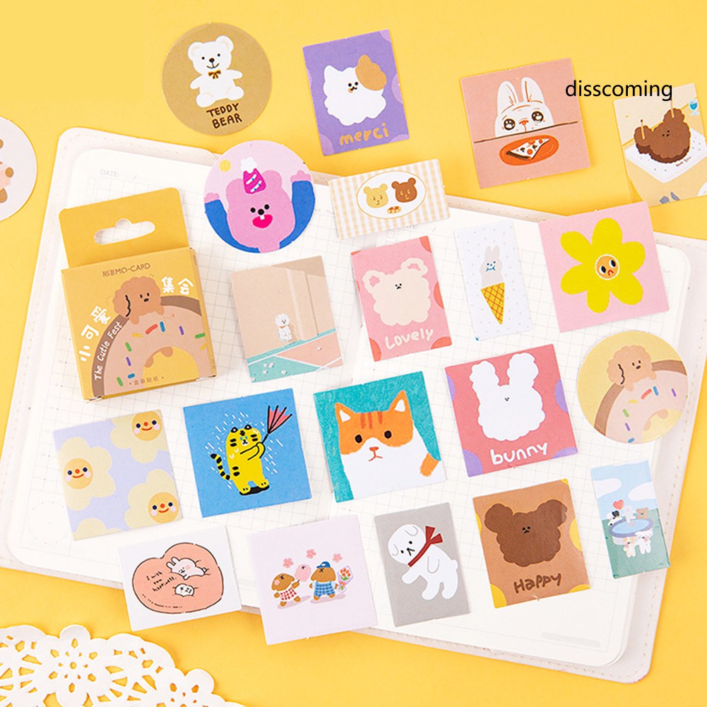 Hộp 46 Sticker dán nhiều chủ đề dễ thương Box Sticker ST376