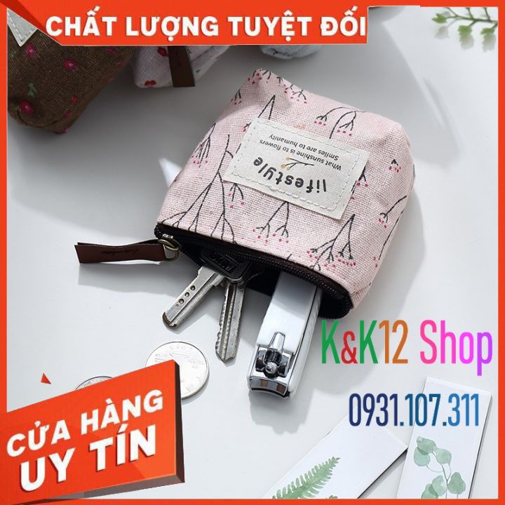 Túi đựng tiền mini khóa kéo để đựng thẻ chìa khóa và tiền xu.