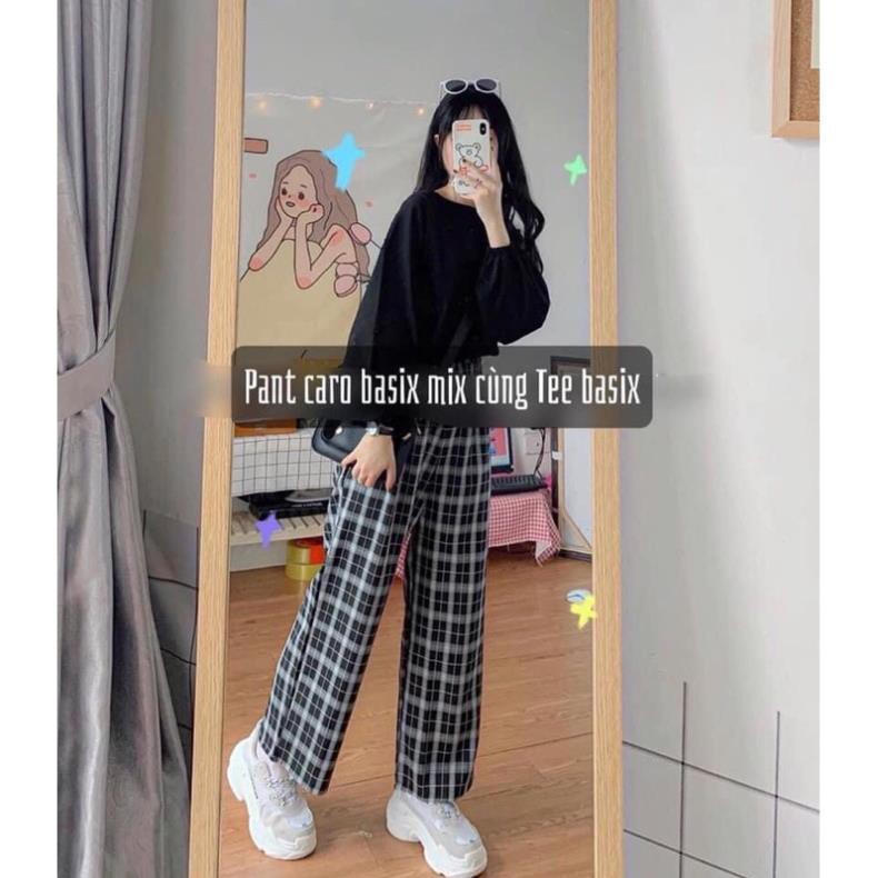 [SALE SỐC Quần Baggy Unisex Ống Suông Caro, Nam Nữ Ullzzang WIND