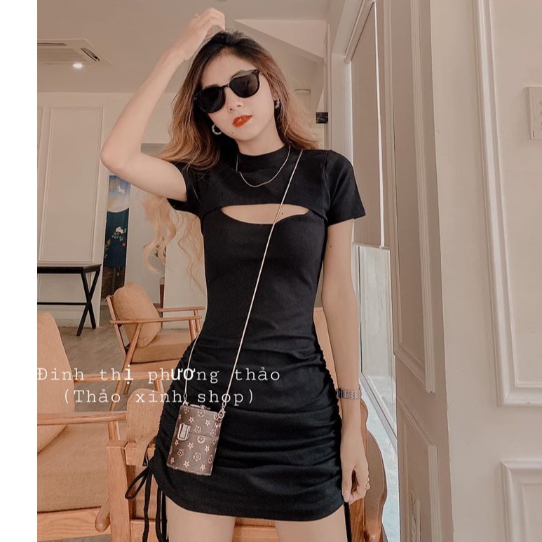 Đầm Body Nhún Phong Cách Quyến Rũ Vải Cotton Su Thiên Nhiên Thời Trang | BigBuy360 - bigbuy360.vn