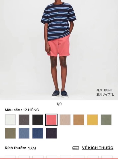 Quần Short Nam Chino- Uniqlo chính hãng