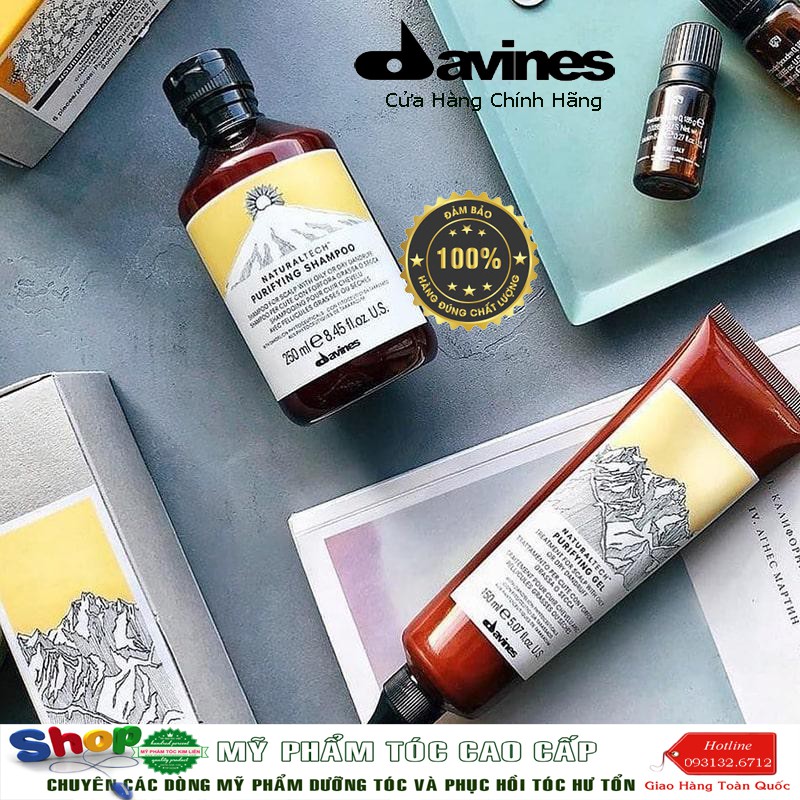 [Davines-chính hãng] Gel dành cho da đầu bị gàu khô hay ướt DAVINES PURIFYING Gel 150ml