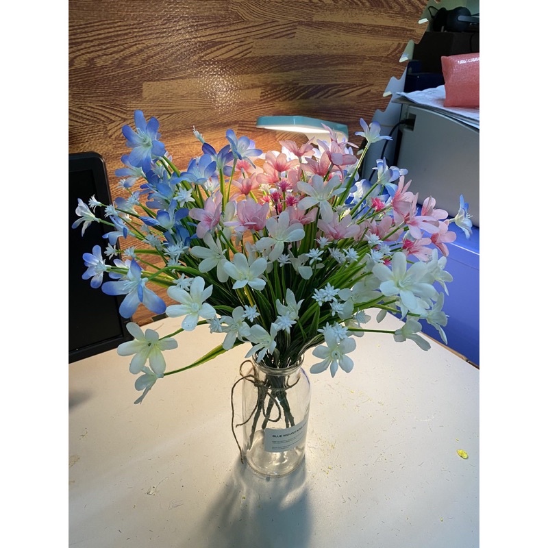 Cụm Hoa Thủy Tiên giả hoa bằng lụa cao 40cm 7 nhánh nhỏ dễ thương decor trang trí cực đẹp